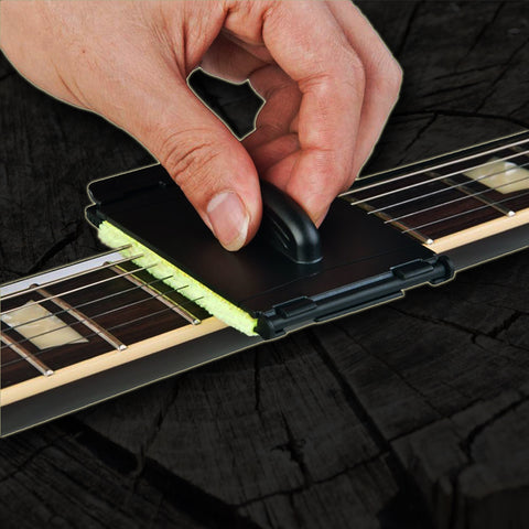 Electric Guitar, Bass, Strings Scrubber + Fingerboard Cleaning Tool