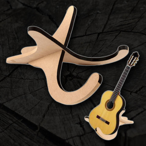 Foldable Wooden Guitar Stand Suitable For Ukulele, Mandolin, Violin & Banjo