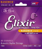 Elixir Nanoweb Strings for Acoustic Guitar (Different Gauges)