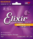 Elixir Nanoweb Strings for Acoustic Guitar (Different Gauges)
