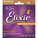 Elixir Nanoweb Strings for Acoustic Guitar (Different Gauges)