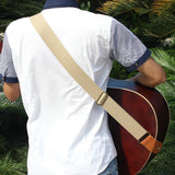 Adjustable Guitar Belt Woven Cotton Guitar Strap with Leather Ends for Electric Acoustic Folk Guitar Comfortable