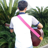 Adjustable Guitar Belt Woven Cotton Guitar Strap with Leather Ends for Electric Acoustic Folk Guitar Comfortable
