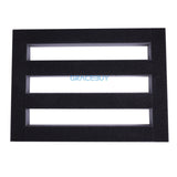 Black Aluminum Pedalboard Diy Guitar & Bass Pedal Board With Magic Tape Cable Cord Straps